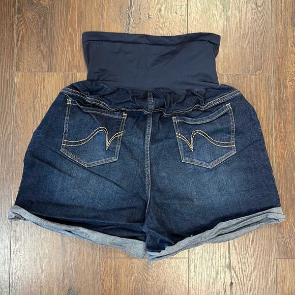 Indigo Blue maternity denim short SZ XL - Picture 3 of 3